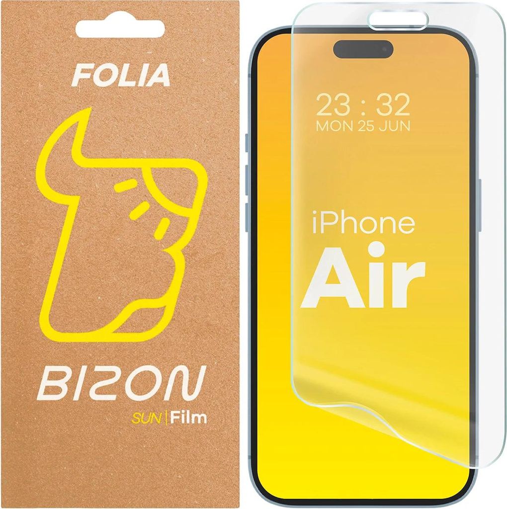 Matte Folie für iPhone Air, Bizon Glass Film Sun, 1 Stück