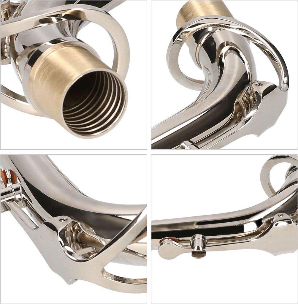 Altsaxophon-Hals, Messingbiegung, Sax-Ersatzteil-Zubehör