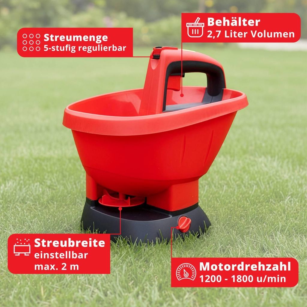 Rasendnger Ausbringer Handstreuer Fr Rasen - Rutschfester Dngerstreuer  Mit Schaufel Fr Salz, Granulat & Saatgut