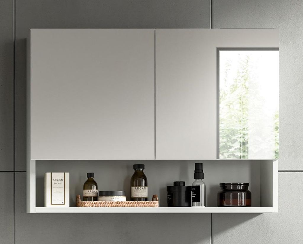 Spiegelschrank Copa | hellgrau | ohne Beleuchtung 74x55x17 Produktbild 