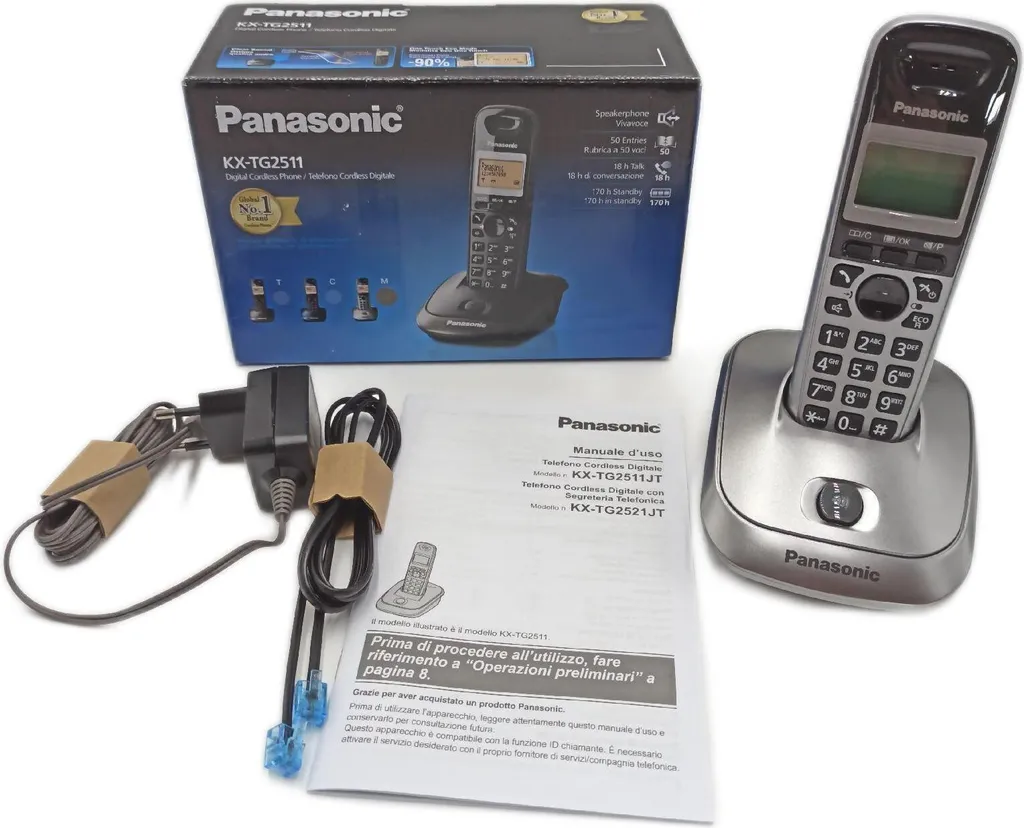 Téléphone DECT Panasonic KX-TG2511 Idéal pour Maison et Bureau à Domicile