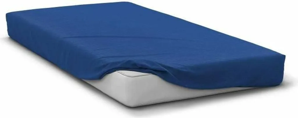 Drap housse 140x190 bleu pour lit 2 personnes - Qualité HP71767