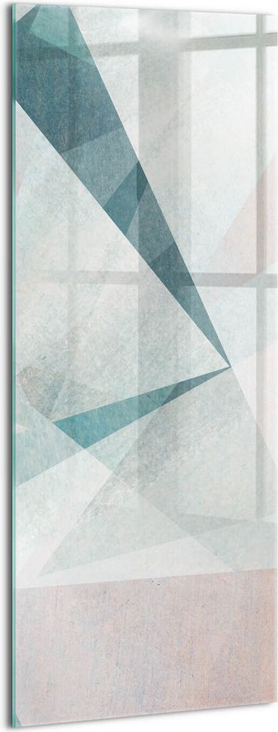 Designer Glasbild - Wandbild - Glas Bild - 50x125 cm - Scharfe Abstraktion