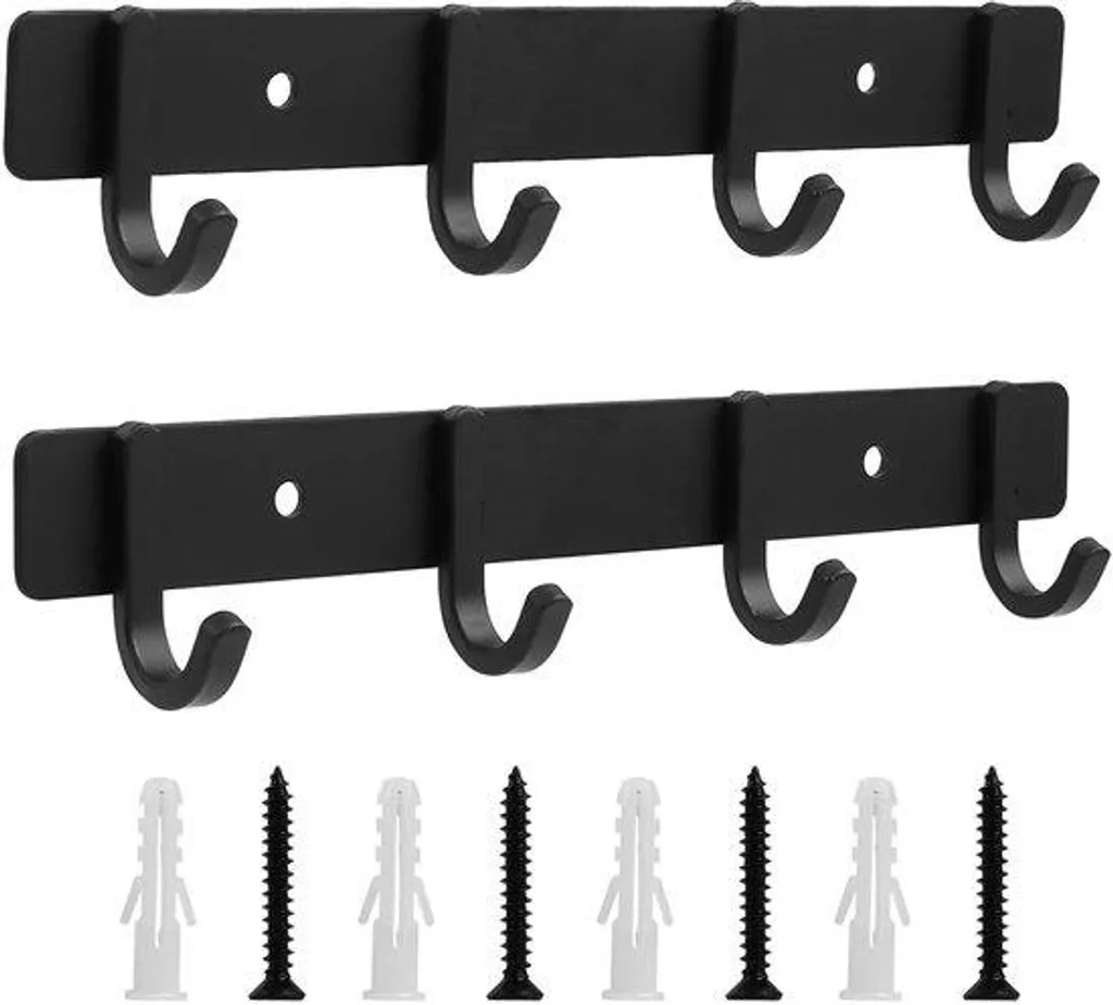 Organisateur mural noir lot de 2 supports à crochets pour gagner de l'espace