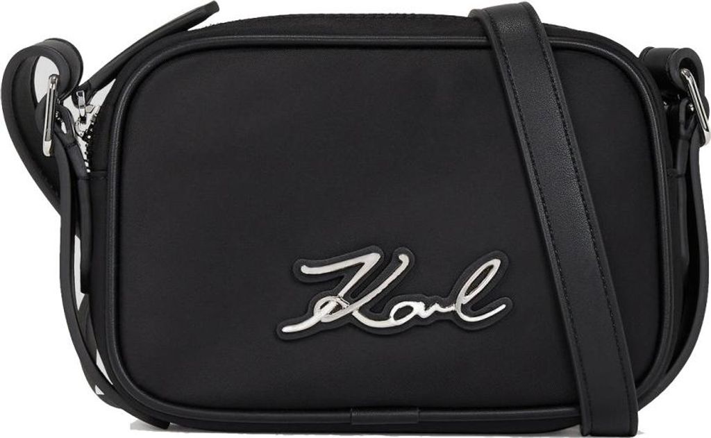 KARL LAGERFELD K SIGNATURE NYLON CB POUCH Schwarz