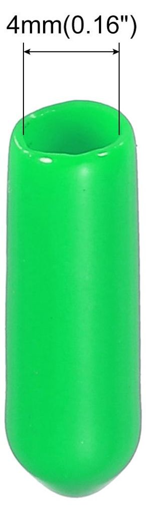 200 Stš¹ck Gummi Endkappen 4 mm PVC Vinyl Kunststoff Schutzkappen Abdeckung fš¹r Schrauben Bolzen Gewinde Metallst?be Elektrokabeln Drahtseile ...