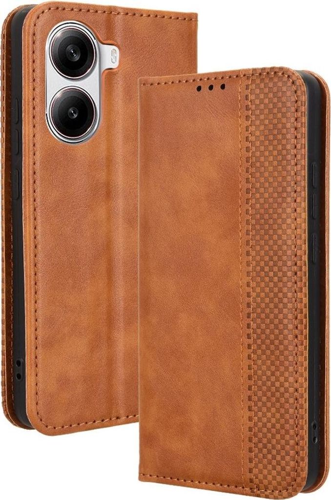 Xiaomi Poco X7 Pro Hülle - Coverup Vintage Style Klapphülle - Braun