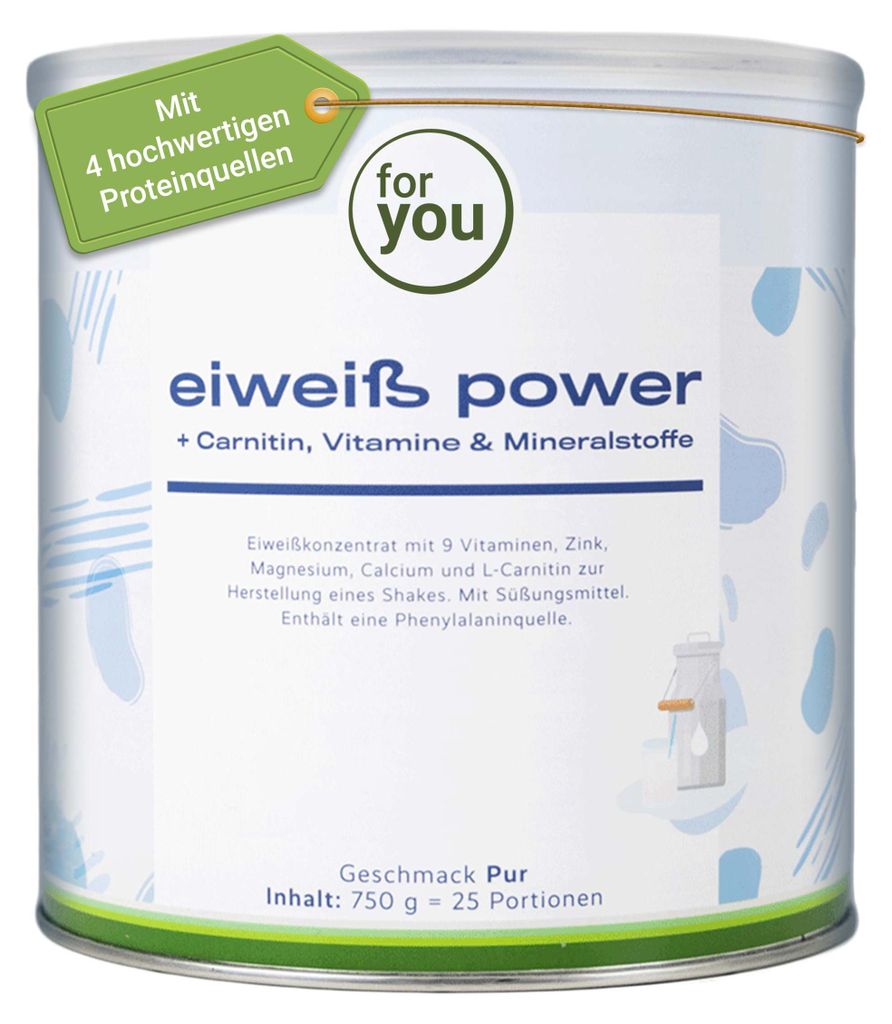 forever young Power Eiweiß + Carnitina, polvo puro, 750 g Imagen del producto 