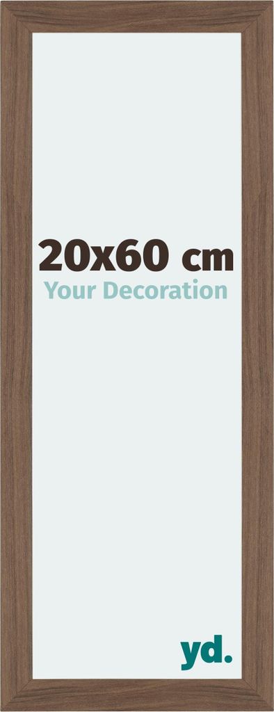 Bilderrahmen, 20x60 cm, Nussbaum Dunkel, MDF, Mura