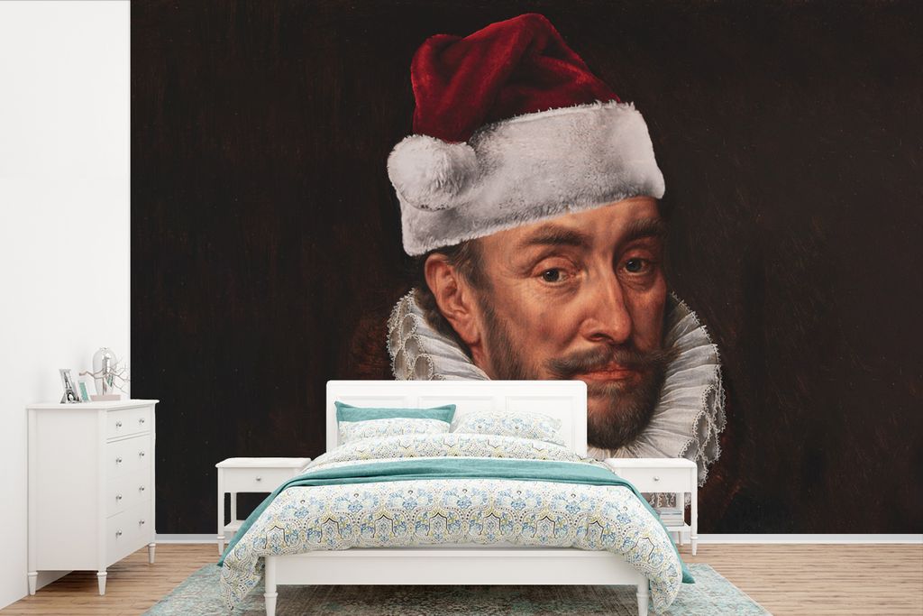 MuchoWow Fototapete für Wohnzimmer oder Schlafzimmer Wandtapete Vinyl Motivtapete Wilhelm von Oranien - Adriaen Thomasz - Weihnachten - 450x300 ...