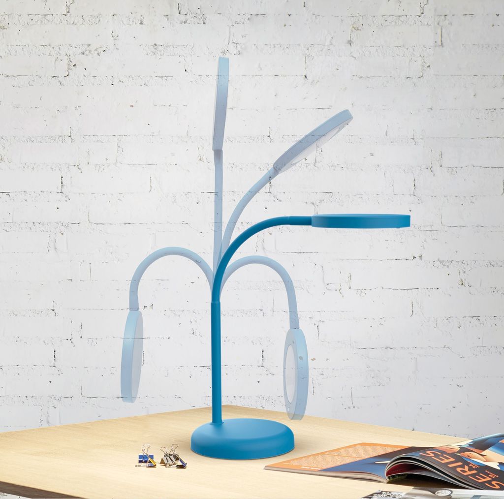 MAUL Lampada da tavolo MAULjoy LED 3.000 K Stand blu Immagine del prodotto 