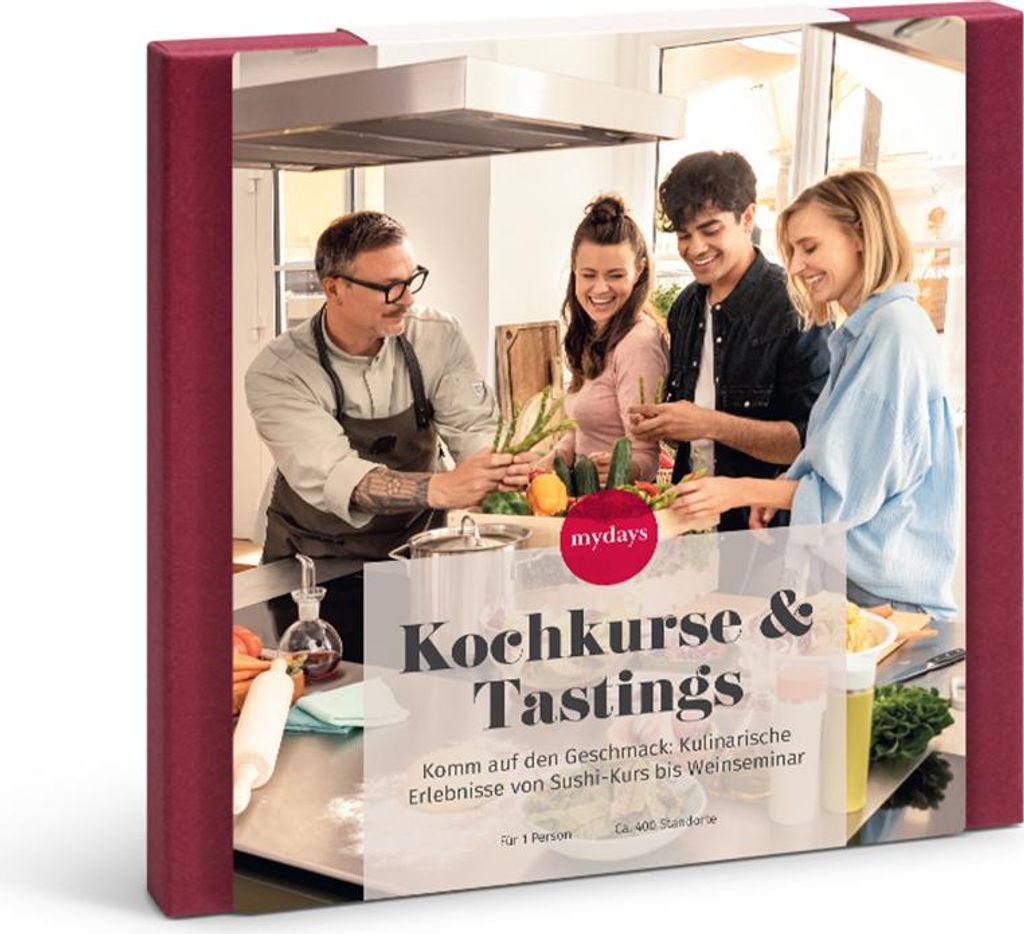 mydays Geschenkbox Kochkurse & Tastings; Erlebnis verschenken oder selbst erleben; Gutschein für 1 Person(en)