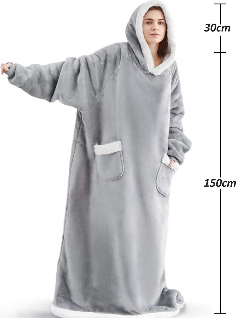 Freetoo Hoodie Decke, Kunstfaserbettdecke Decke Oversize Produktbild 6