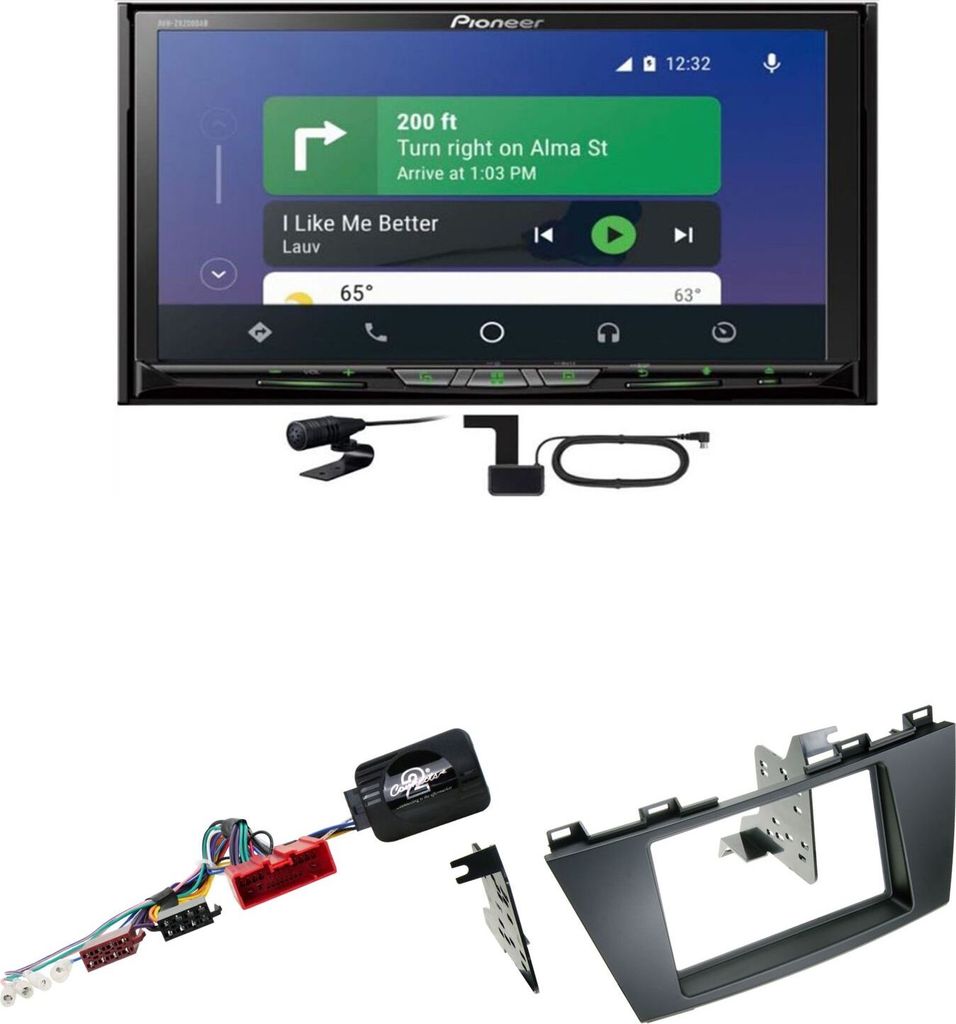Pioneer AVH-Z9200DAB DAB+ CarPlay Android Auto USB CD Einbauset für Mazda 5 CW