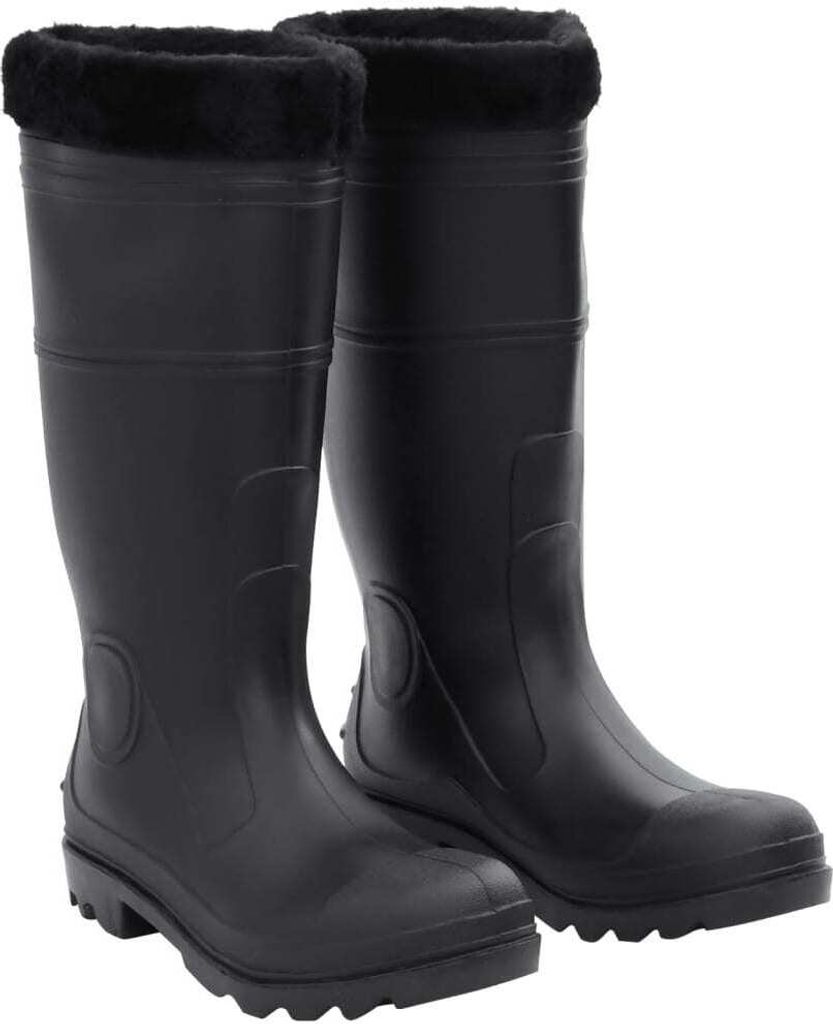 Stabli Möbel Gummistiefel mit Herausnehmbarem Innenfutter Schwarz Gr. 43 PVC - Regenhosen CC6532166 1parcel
