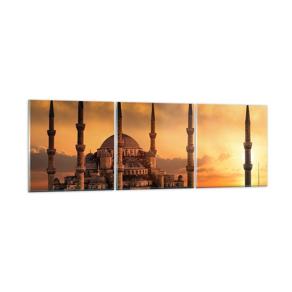 Bilder auf glas - Sonnenuntergang istanbul türkei reise - 120x40cm - Glasbilder - Wandbilder - Kunstdruck - Wanddekoration aus Glas - Glas Bilder ...