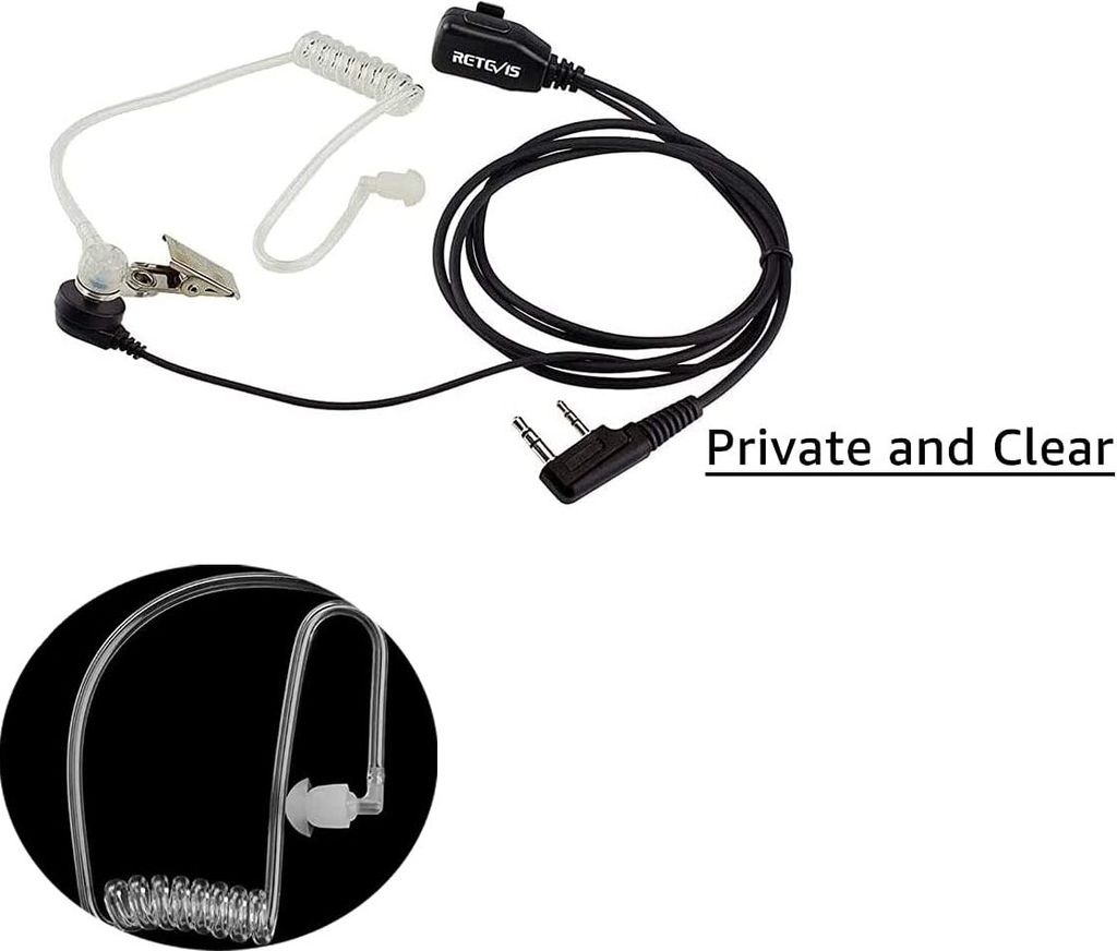Retevis Funkgerät Headset 2 Pin Kopfhörer mit Produktbild 7