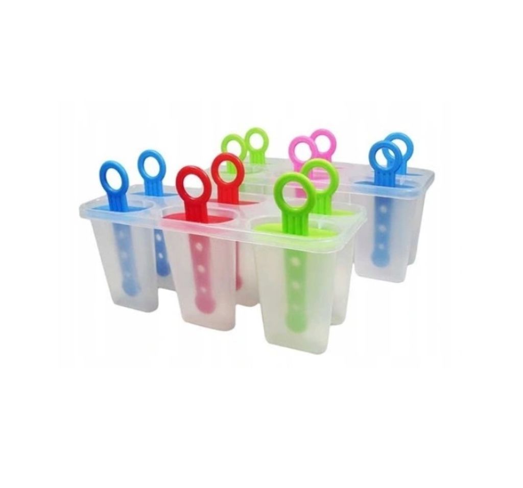 HOME Set Aus 2 Eisformen – Rechteckig, 12 Plätze Pro Form, Aus Polypropylen, Orange