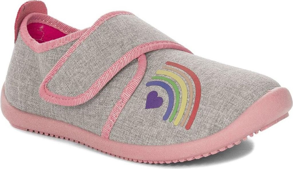 Hausschuhe Befado SOFTER 902X020 902Y020 barefoot grau-rosa flexi