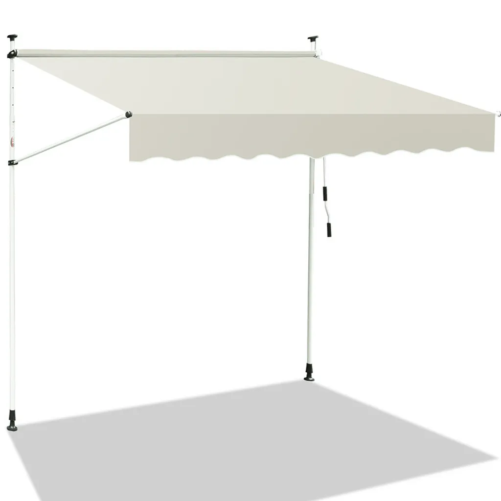 Yakimz Tenda da Sole Manuale 3M Crema - Comfort Outdoor Senza Fori