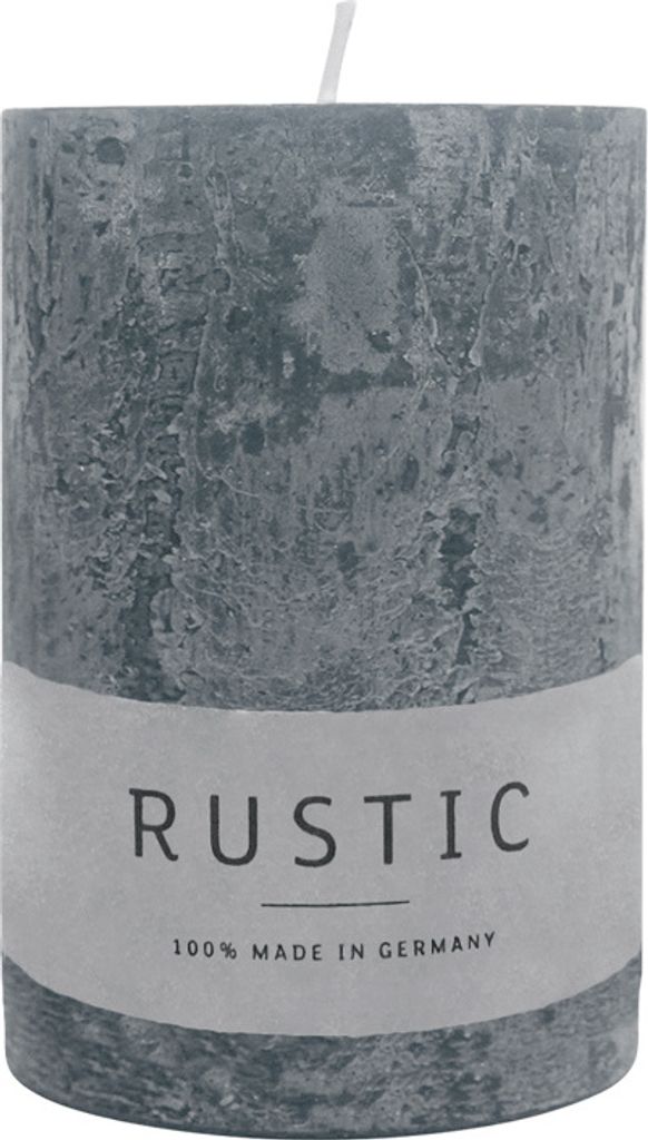 Stumpenkerze aus Paraffin, Anthrazit, Rustic, WENZEL, 80/60 Produktbild 