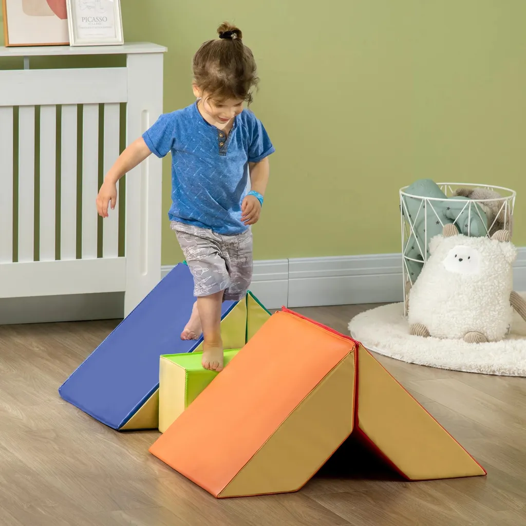 Module de motricité bébé en mousse EPE - Jeu d'éveil 5 pièces coloré - 2