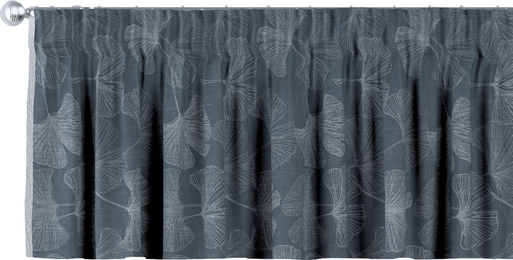 Dekoria Kurzgardine mit Kräuselband, graphite-silbern, 260 x 40 cm