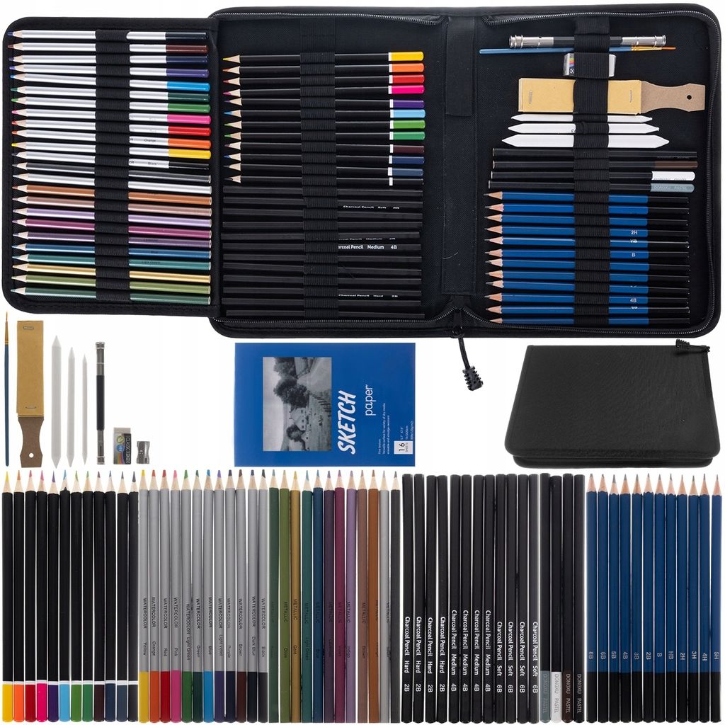 Maaleo Zeichen- & Skizzier-Set XXL 74in1 – Profi Set mit Produktbild 