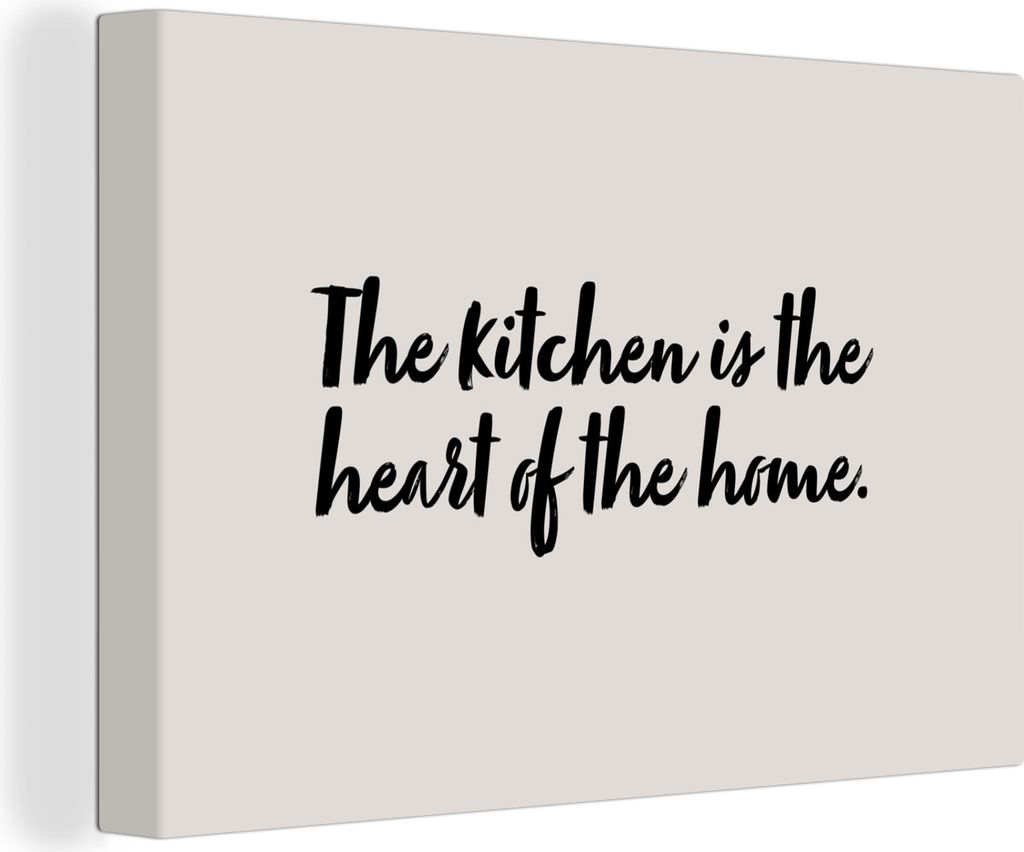 OneMillionCanvasses - Leinwandbilder - 140x90 cm, Zitate - Kochen - Sprichwörter - Die Küche ist das Herz des Hauses - Home, Wandbilder Kunstdr...