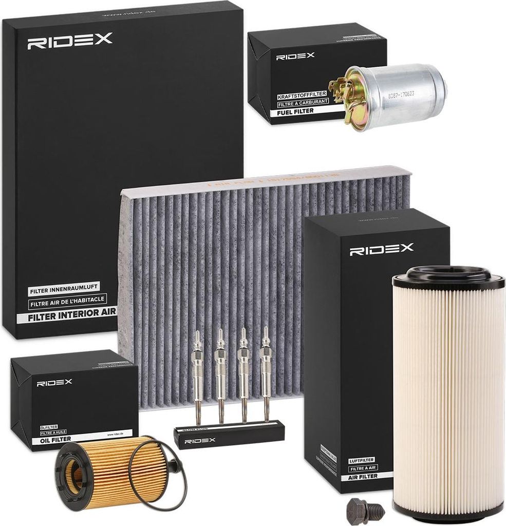 RIDEX Inspektionspaket Filterset für VW Lupo (6X1, 6E1) POLO (6N2) für SEAT AROSA (6H)