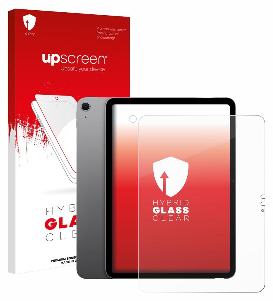 upscreen Schutzglas für Apple iPad Air 11" M4 2026 (Display+Kamera) Schutzfolie Panzer Folie Glas Display Schutz klar