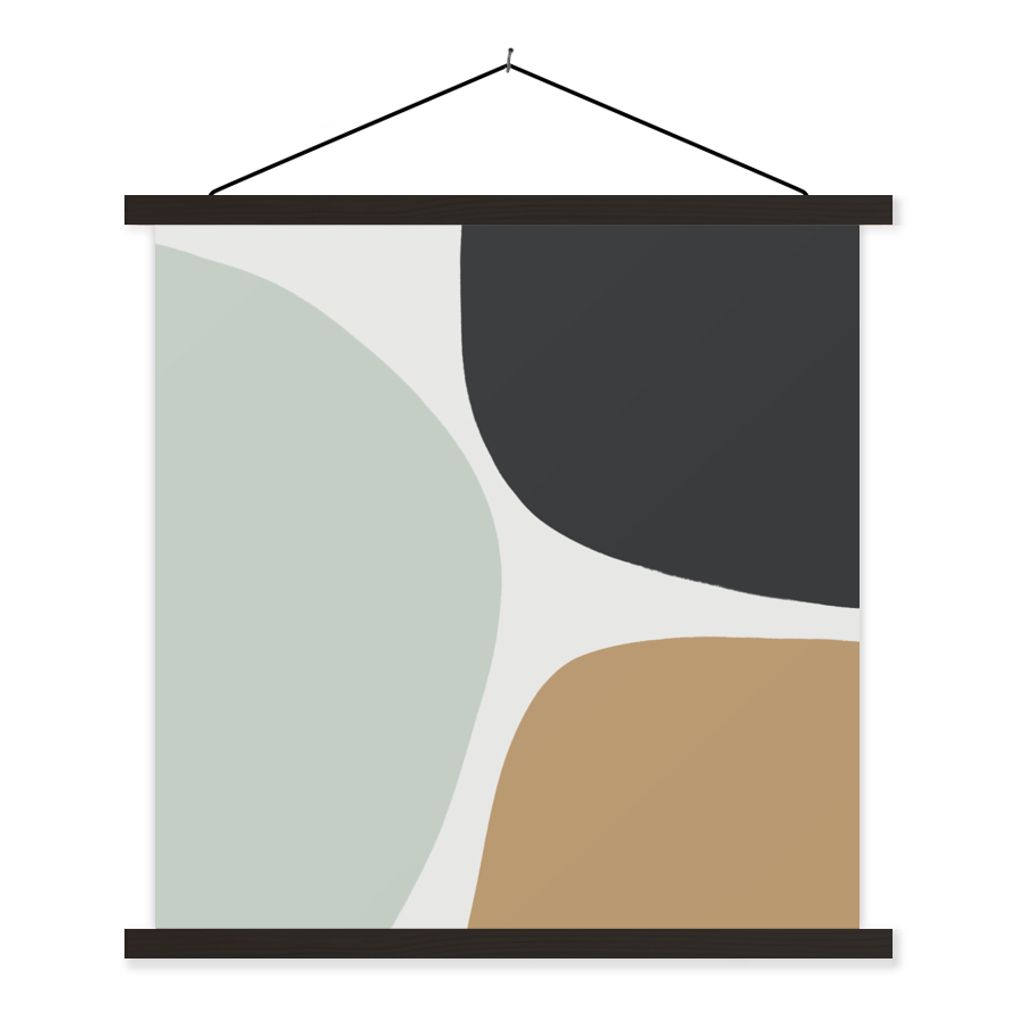MuchoWow Textilposter Pastell - Minimalismus - Gestaltung 40x40 cm mit schwarzem Rahmen - Fotos