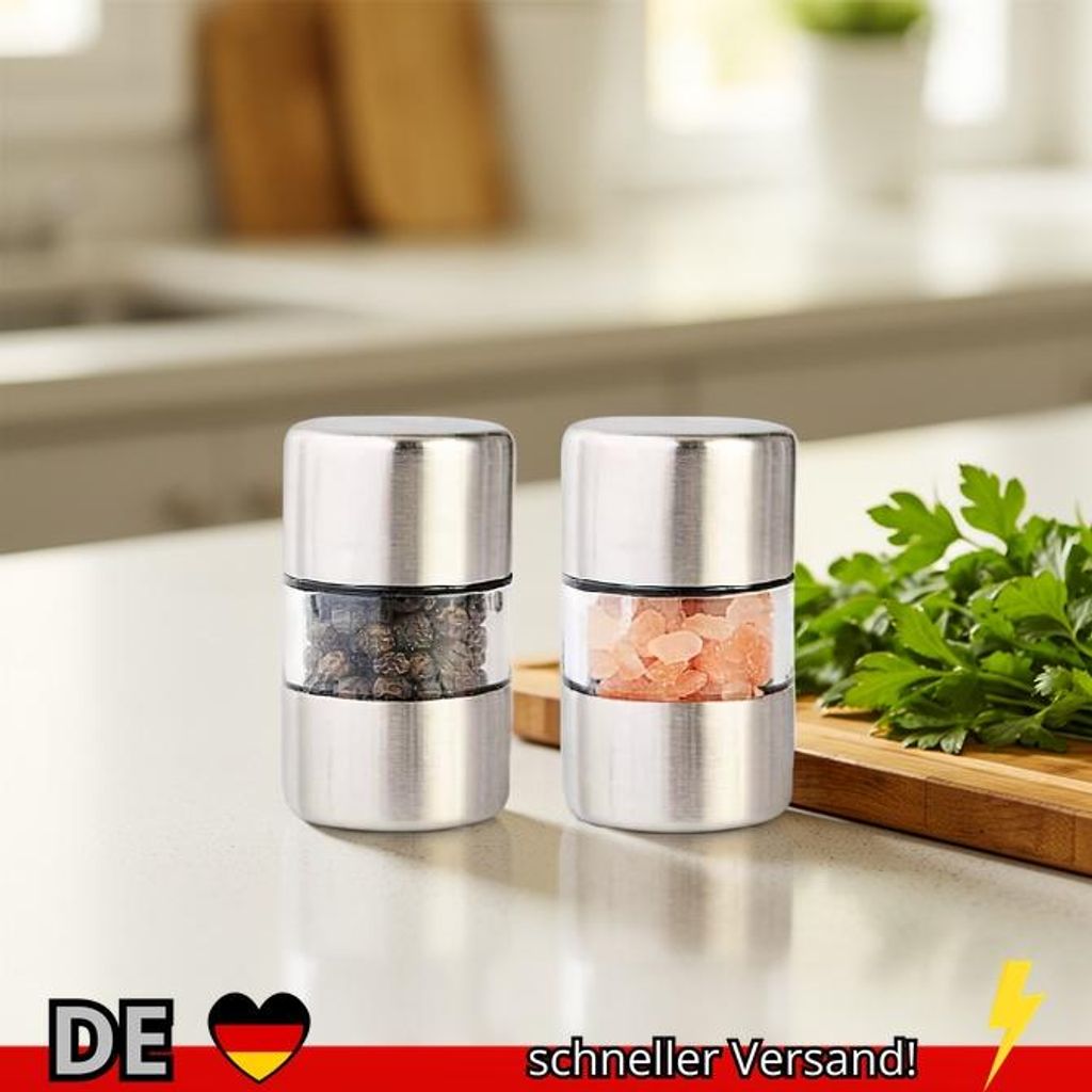 Manuelle Salz Pfeffermühle Edelstahl Tragbare Mini Mühle Für Kräuter Pfeffer