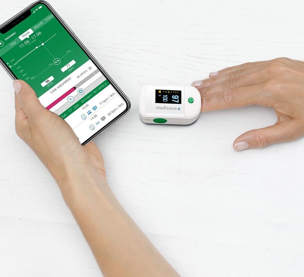 Pulzný oxymeter Medisana PM 100 pripojiť Obrázok produktu 5