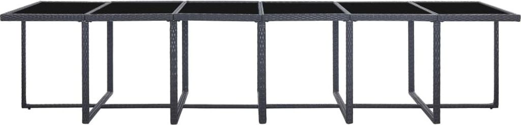 "Winterschlussverkauf " 17-tlg. Garten-Essgruppe - CLORIS - Balkonmöbel/Tisch & stühle - mit Auflagen Poly Rattan Schwarz NeuMöbel 8162547
