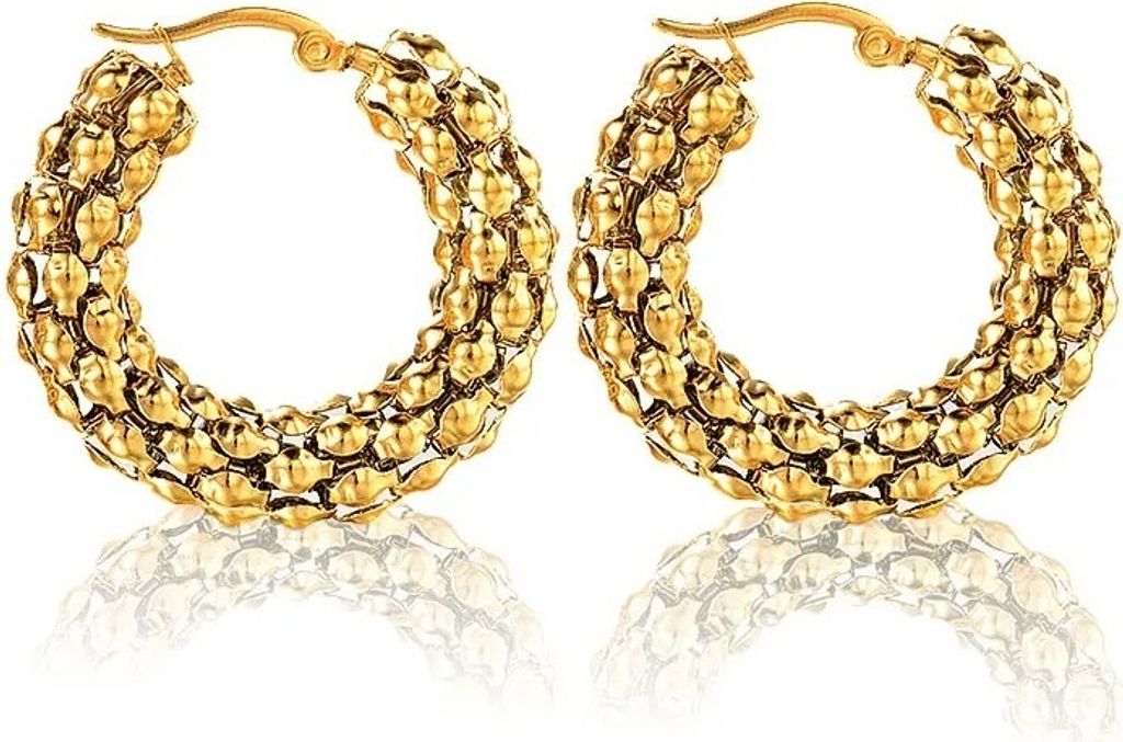 Aloise Ohrringe in Gold – Trendiger Schmuck für empfindliche Haut KP28370