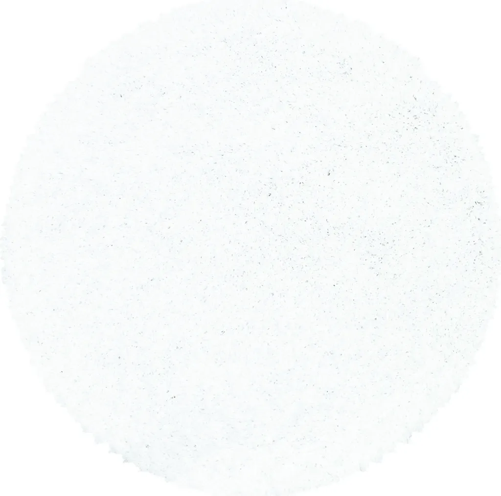 Tapis Rond Blanc Moelleux 120 cm, Revêtement de Sol Shaggy Doux Teppium