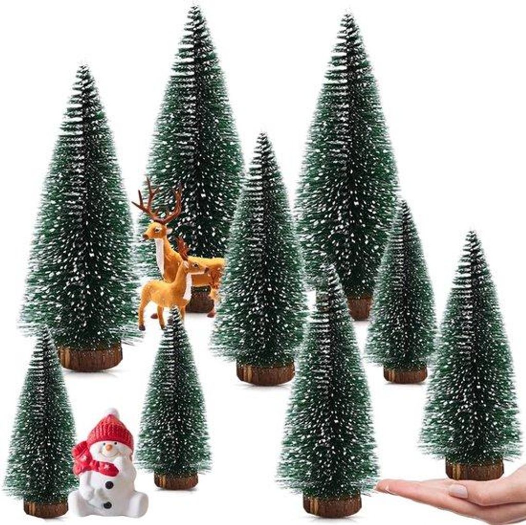 Kleine Weihnachtsbäume Holzsockel 10-20cm Dekoration