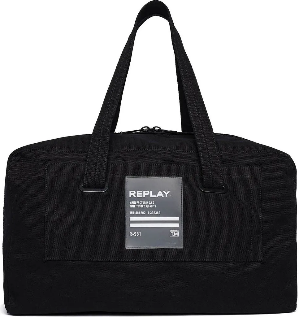 Sac de Sport REPLAY Noir : Fini le Désordre avec ce Duffle Bag en Coton