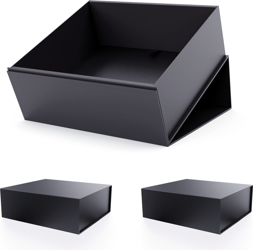 JiaWei Geschenkbox Faltschachtel mit Magnetverschluss für Weihnachten alle anderen Anlässe und fürs Wohnheim mit Seidenpapier/ Grußkarte 3er Sc...