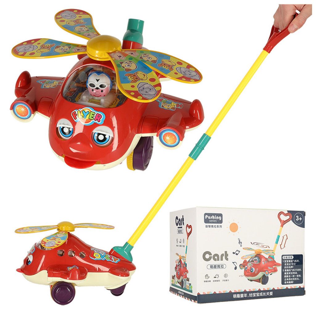 Aereo elicottero push-stick con suono Immagine del prodotto 