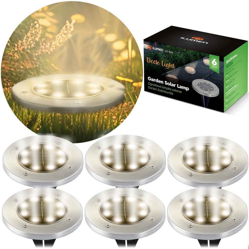 Lampka solarna naziemna 6szt Ilumen LS-104 Obrázok produktu 