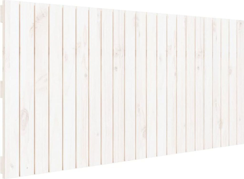 vidaXL Wand-Kopfteil Weiß 140x3x60 cm Massivholz Kiefer