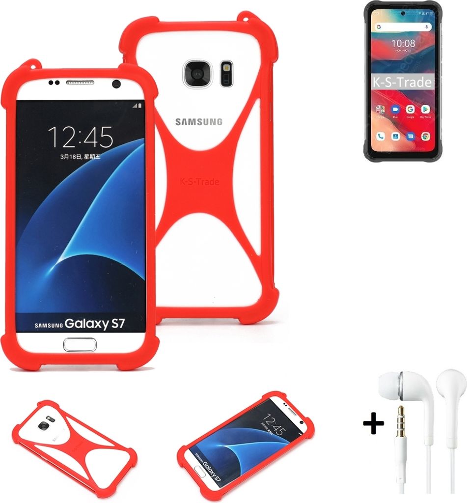 Handy-hülle + Kopfhörer kompatibel mit UMIDIGI Bison GT2 Schutz-hülle Bumper Silikon Schutz Hülle Cover Case Silikoncase Silikonbumper TPU