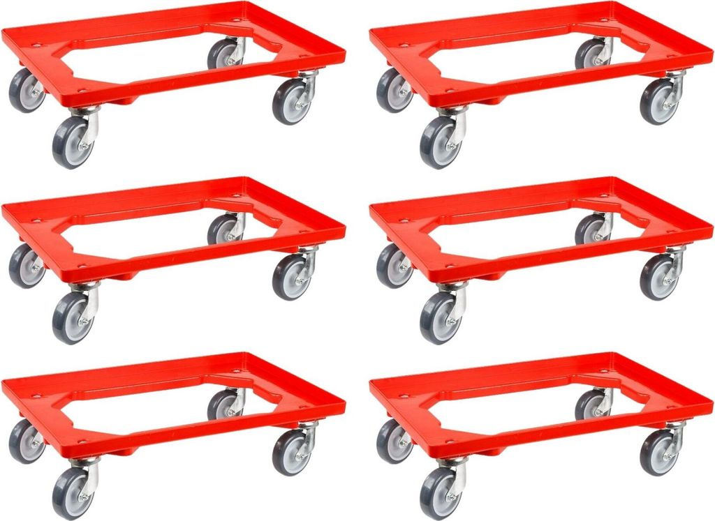 SparSet 6x Transportroller für Euroboxen 60x40cm mit Produktbild 