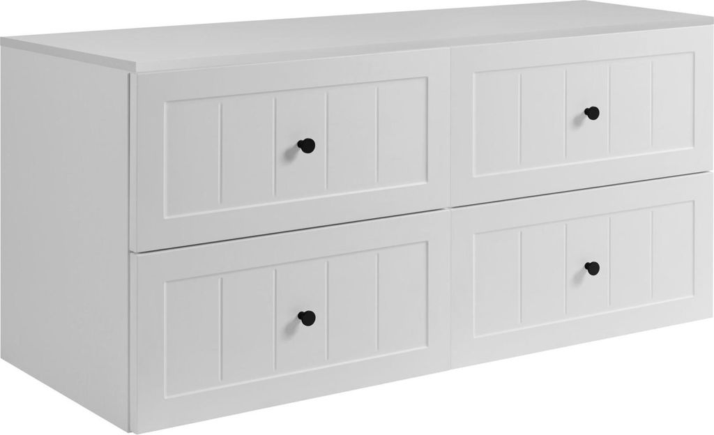 Rodan | Szafka pod Umywalkę - Biała - 120 cm - 4 Szuflady Zdjęcie produktu 