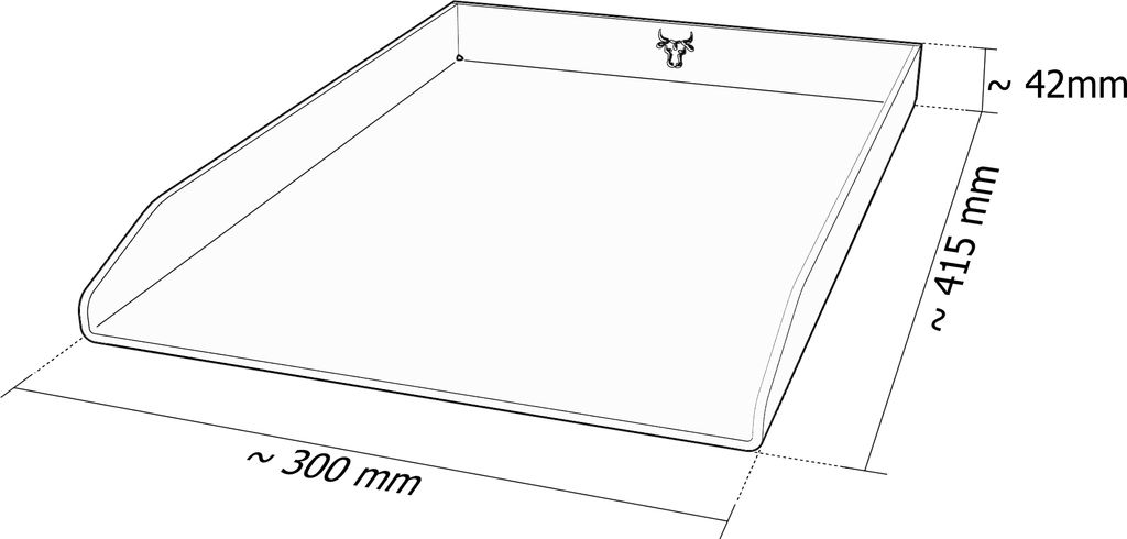 Edelstahl Plancha Grillplatte passend für Napoleon Rogue 425er Gasgrill, Größe:425er Serie Bulle