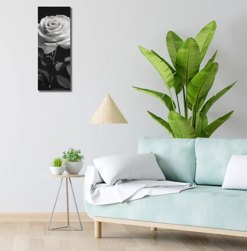Décoration Murale Feuilles de Rose 20x60 cm - Impression d'Art Nature - 2