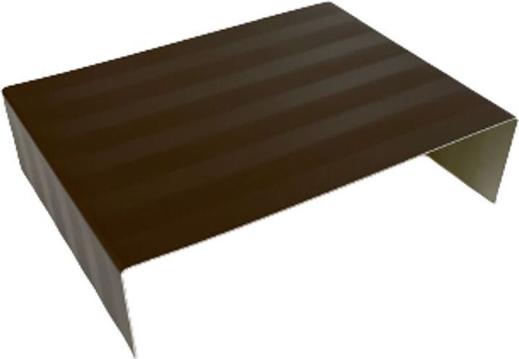 Stoßverbinder Mauerabdeckung Verbinder Alu Braun Zuschnitt 33 cm ( Siehe Skizze )