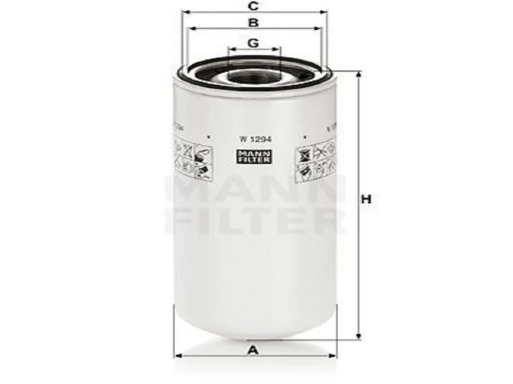 Filtre à huile moteur W 1294 Mann + Hummel pour trajet urbain et route